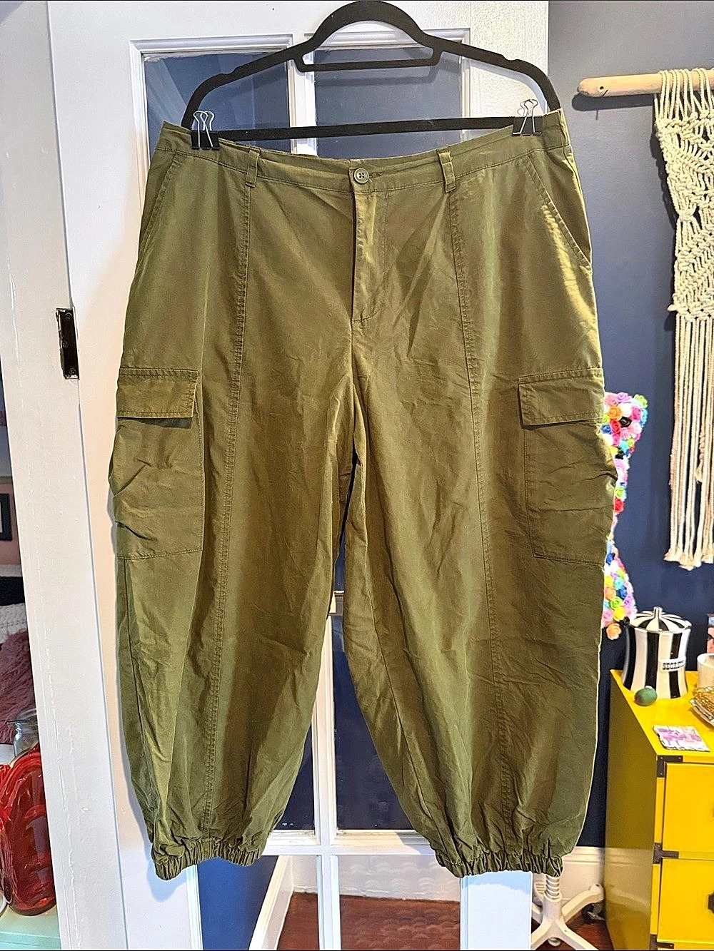 Future Collective with Gabriella Karefa-Johnson High-Rise Cargo Pants Olive